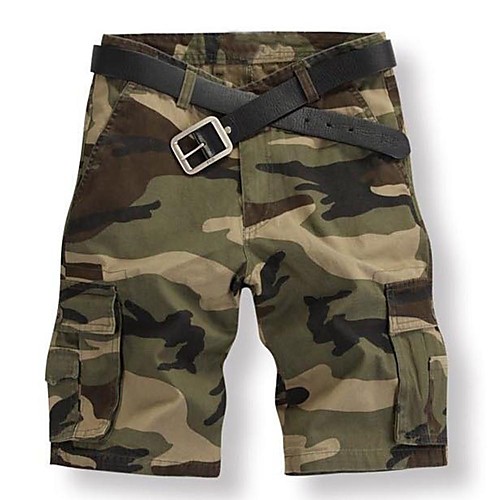 

Men's Hiking Shorts Hiking Cargo Shorts Tactical Shorts Ventilation Multi-Pockets Quick Dry Breathable Summer Camo / Camouflage Cotton Bottoms for Hunting Fishing Casual White Grey Green XS S M L XL