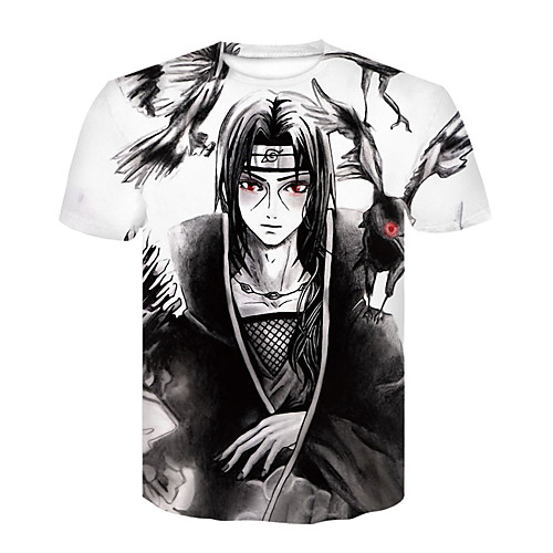 

Inspired by Naruto Akatsuki Uchiha Itachi Cosplay Costume T-shirt Terylene 3D Printing T-shirt For Women's / Men's