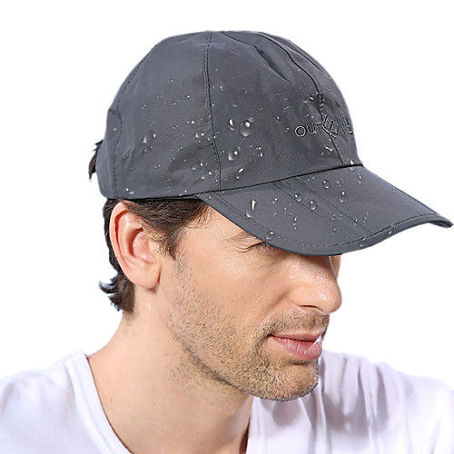 

Men's Hiking Cap Visor 1 PCS Outdoor Waterproof Portable Sunscreen Breathable Hat Solid Color Polyester Black Grey for Fishing Climbing Beach