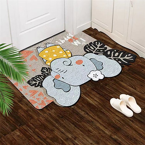 

New Cartoon Scraping Dust Door Carpet Corridor Kitchen Bathroom Non-slip Carpet Dust Removal Wire Ring Foot Mat Door Mat a Piece of 40CM60CM a Piece of 50CM80CM Random Color Pattern