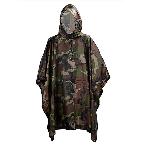 

Men's Hunting Jacket Outdoor Windproof Totally Waterproof (20,000mm) Wearproof Fall Spring Summer Camo Polyester Jungle camouflage