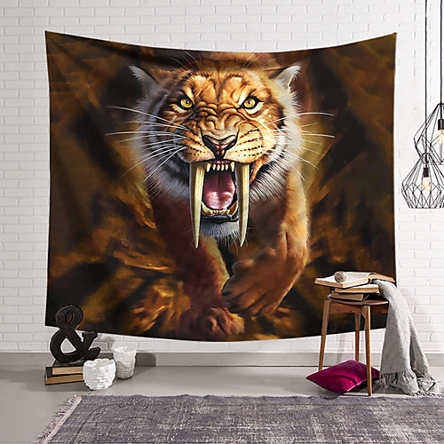 

Wall Tapestry Art Decor Blanket Curtain Hanging Home Bedroom Living Room Decoration Polyester Tiger