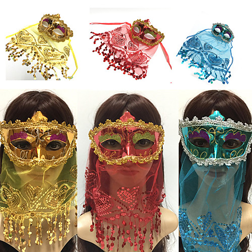 

Goddess / Sexy Lady Halloween Props Adults' Halloween / Christmas Women's Purple / Yellow / Red Lace / Tactel Cosplay Accessories Masquerade Costumes / Eye Mask