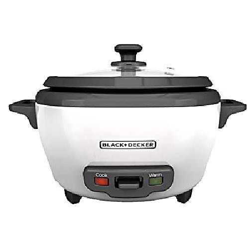 

black decker rc506 6-cup cooked / 3-cup uncooked rice cooker and food steamer, white
