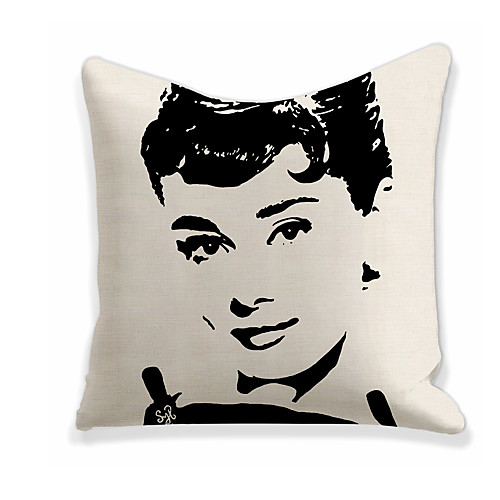 

Cushion Cover 1PC Linen Soft Print Square Throw Pillow Cover Cushion Case Pillowcase for Sofa Bedroom 45 x 45 cm (18 x 18 Inch) Superior Quality Mashine Washable