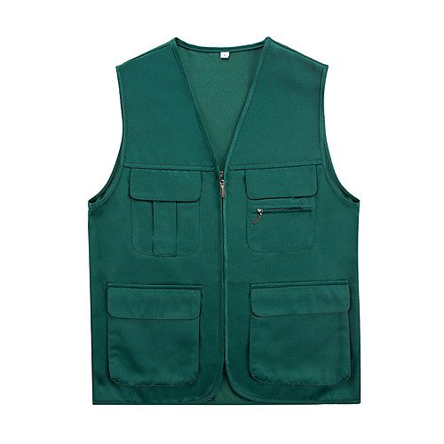

Men's Hunting Gilet Outdoor Wearable Breathable Comfortable Spring Summer Solid Colored Polyester Black Red Grey