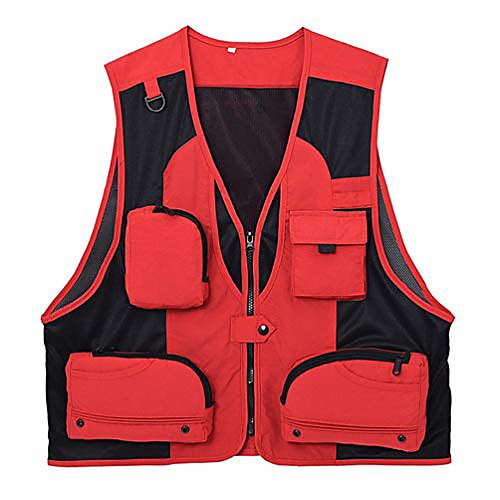

Men's Hiking Vest / Gilet Fishing Vest Outdoor Lightweight Breathable Quick Dry Sweat wicking Outerwear Vest / Gilet Top Hunting Fishing Climbing orange Dark Gray Red khaki / Sleeveless
