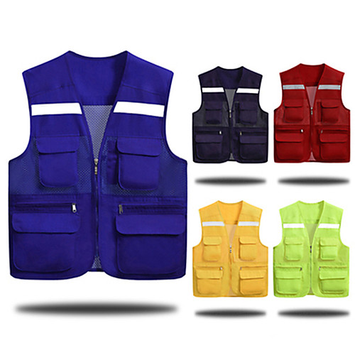 

Women's Hiking Vest / Gilet Fishing Vest Sleeveless Vest / Gilet Jacket Top Outdoor Lightweight Breathable Quick Dry Reflective Strips Autumn / Fall Spring Navy fluorescent green Color blue Hunting