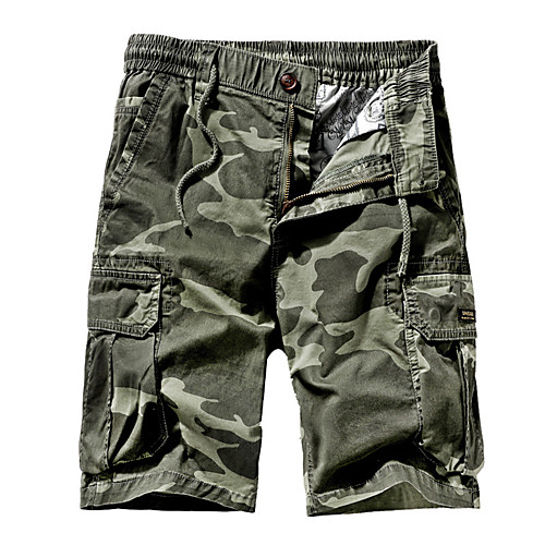 

Men's Hiking Shorts Hiking Cargo Shorts Tactical Shorts Ventilation Multi-Pockets Quick Dry Breathable Summer Camo / Camouflage Cotton Bottoms for Hunting Fishing Casual Army Green Blue Khaki S M L