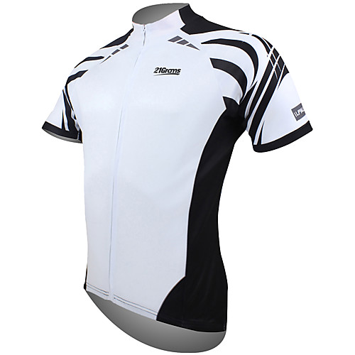 

21Grams Men's Short Sleeve Cycling Jersey White Yellow Red Bike Jersey Top Mountain Bike MTB Road Bike Cycling Quick Dry Breathable Sports Clothing Apparel