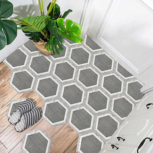 

Creative Marble Gray Hexagonal Non-slip Floor Pvc Sticker Kitchen Bathroom Floor Waterproof Self-adhesive DIY Removable Wall Sticker