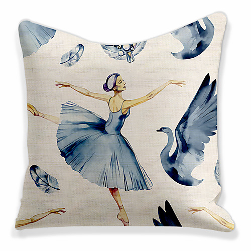 

Cushion Cover 1 Pc Linen Soft Decorative Square Throw Pillow Cover Cushion Case Pillowcase for Sofa Bedroom 45 x 45 cm (18 x 18 Inch) Beauty Girl Superior Quality Mashine Washable