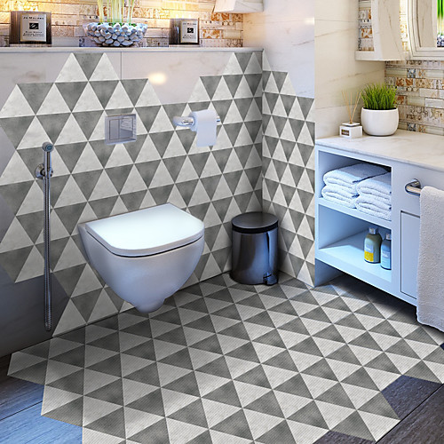 

Creative Marble Three-dimensional Gray Hexagonal Non-slip Floor Pvc Sticker Kitchen Bathroom Floor Waterproof Self-adhesive Removable Wall Sticker