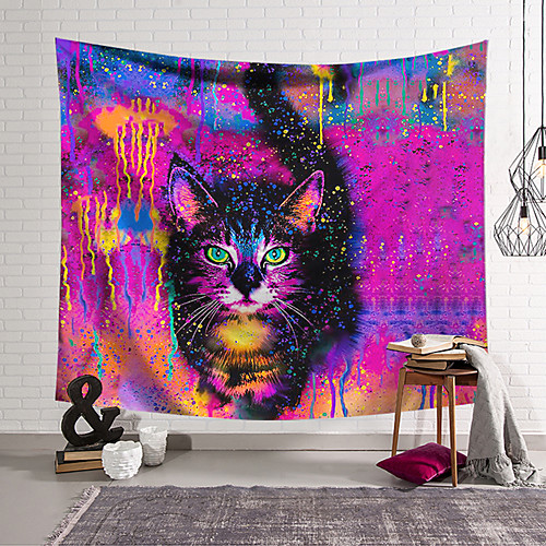 

Wall Tapestry Art Decor Blanket Curtain Hanging Home Bedroom Living Room Decoration Polyester Cat