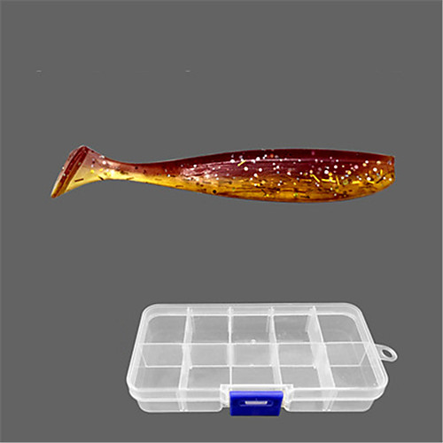 

50 pcs Lure kit Fishing Lures Soft Bait Shad lifelike 3D Eyes Bass Trout Pike Lure Fishing Freshwater and Saltwater