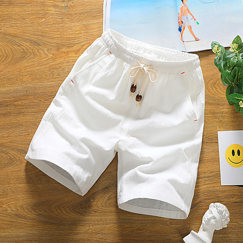 

Men's Casual / Sporty Athleisure Breathable Outdoor Sports Sport Daily Shorts Pants Plain Short Drawstring Pocket White Black Blue Grey Green