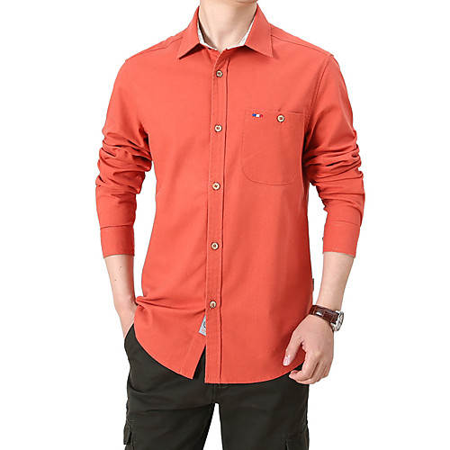 

Men's Hiking Shirt / Button Down Shirts Fishing Shirt Long Sleeve Jacket Shirt Top Outdoor Quick Dry Lightweight Breathable Sweat wicking Autumn / Fall Spring Sapphire orange Moon blue Fishing