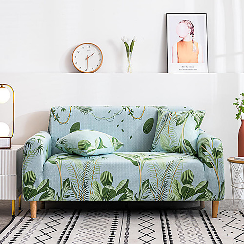 

1 Pc Green Plant Sofa Cover Elastic Sofa Cover To Living Room Pet Sofa Dust Cover Recliner Sofa Cover