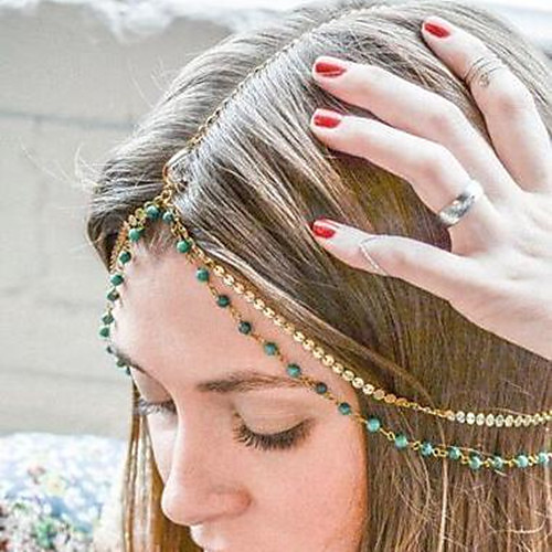 

Classic Retro Alloy Headpiece with Chain 1 Piece Special Occasion / Party / Evening Headpiece
