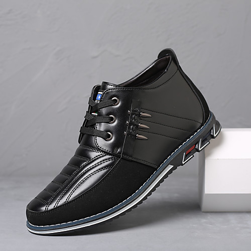 

Men's Sneakers Business Daily Office & Career Walking Shoes PU Dark Brown Black Blue Fall Spring