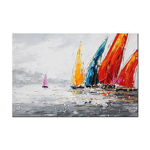 

Oil Painting Hand Painted Horizontal Abstract Landscape Modern Rolled Canvas (No Frame)