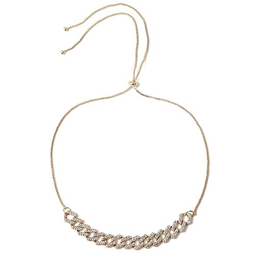 

Simple and versatile punk micro-inlaid necklace female personality hip-hop diamond-studded Cuban chain necklace