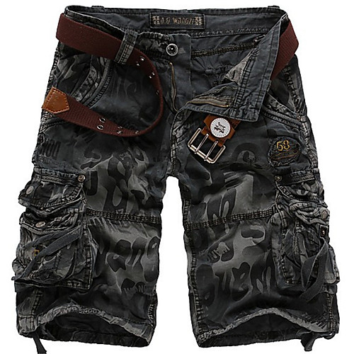 

Men's Hiking Shorts Hiking Cargo Shorts Tactical Shorts Ventilation Multi-Pockets Quick Dry Breathable Summer Solid Colored Camo / Camouflage Cotton Bottoms for Hunting Fishing Casual Camouflage Blue