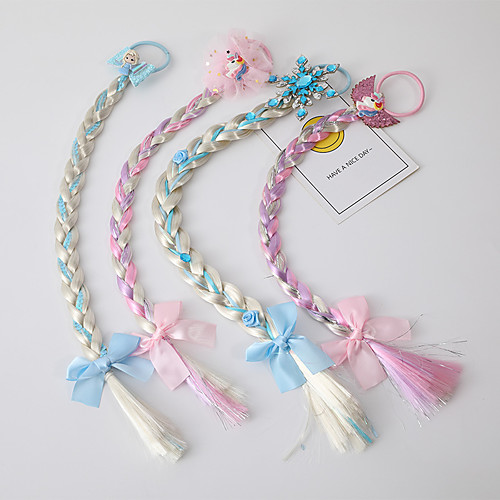 

wig female european and american style braid hair rope hair accessories princess frozen children's princess twist braid head rope headdress