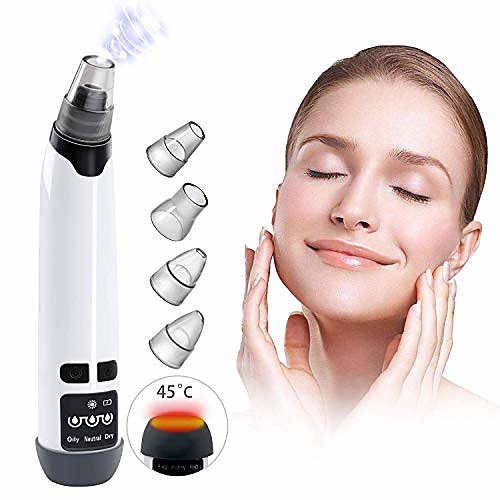 

blackhead remover pore vacuum electric facial acne suction blackhead removal extractor with hot compress rechargeable blackhead vaccume tool for women men face nose comedone by