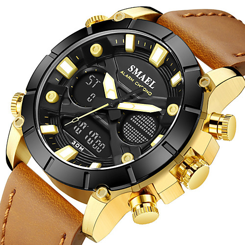 

smael multifunctional sports watch men's waterproof calendar belt quartz watch
