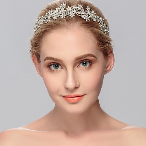 

Wedding Bridal Alloy Headpiece with Crystals 1 Piece Wedding / Special Occasion Headpiece
