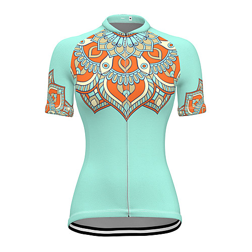 

21Grams Women's Short Sleeve Cycling Jersey Spandex Blue Bike Top Mountain Bike MTB Road Bike Cycling Breathable Sports Clothing Apparel / Stretchy / Athleisure
