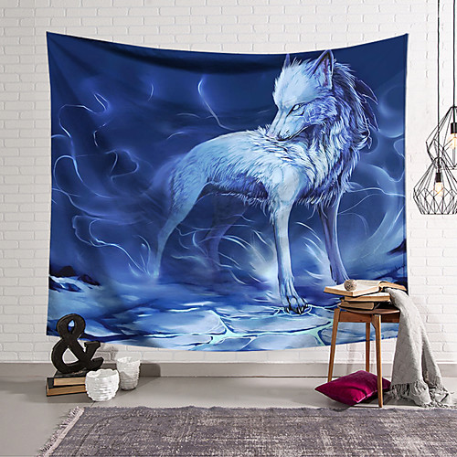 

Wall Tapestry Art Decor Blanket Curtain Hanging Home Bedroom Living Room Decoration Polyester Wolf