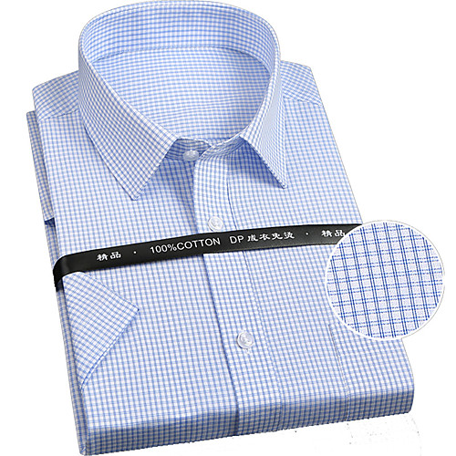 

Men's Shirt Solid Colored Button-Down Long Sleeve Casual Tops Cotton Business Basic Casual A B C