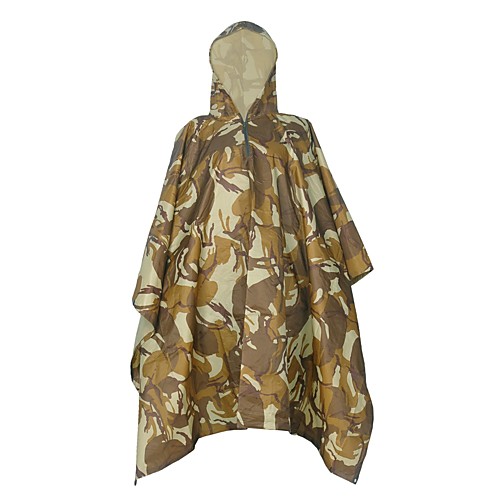 

Women's Men's Hunting Jacket Outdoor Windproof Totally Waterproof (20,000mm) Wearproof Fall Spring Summer Camo Polyester Jungle camouflage Camouflage Green