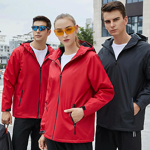 

Women's Hiking Softshell Jacket Waterproof Hiking Jacket Hiking Windbreaker Jacket Hoodie Top Outdoor Waterproof Lightweight Windproof Breathable Autumn / Fall Spring Sapphire Navy orange Hunting