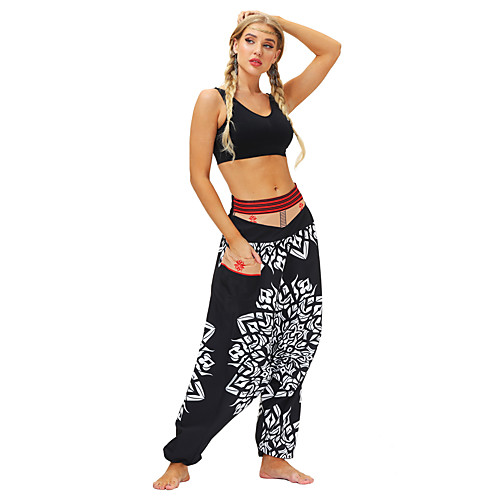 

Women's Men's Yoga Pants Harem Pocket Bloomers Bottoms Quick Dry Breathable Black Yoga Fitness Gym Workout Sports Activewear / Casual / Athleisure