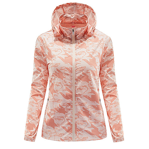 

Women's Men's Hiking Jacket Hiking Skin Jacket Hiking Windbreaker Outdoor UV Sun Protection Quick Dry Lightweight Breathable Jacket Top Fishing Climbing Running 2188 orange / female 2188 light gray
