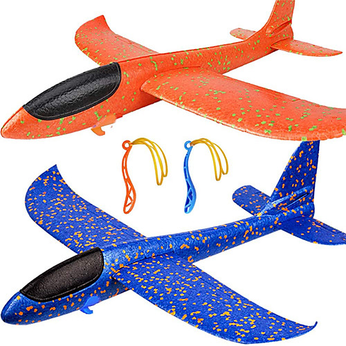 

2 Pack Airplane Toys Upgrade 17.5 Inch Large Throwing Foam Plane 2 Flight Mode Glider Plane Flying Toy for Kids Gifts for 3 4 5 6 7 Year Old Boy Outdoor Sport Toys Birthday Gifts Party Favors
