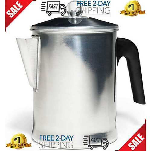 

heavy duty stove top percolator yosemite flexible coffee maker pot aluminum cup