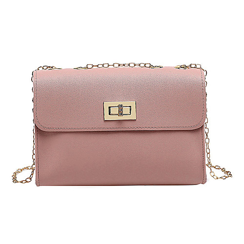 

Women's Bags PU Leather Crossbody Bag Buttons Solid Color Fashion Shopping Daily 2021 MessengerBag Black Blushing Pink Drak Red Gray