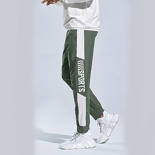 

Men's Sweatpants Jogger Pants Color Block Drawstring Pocket Nylon Color Block Letter & Number Sport Athleisure Pants / Trousers Pants Bottoms Moisture Wicking Quick Dry Breathable Soft Comfortable