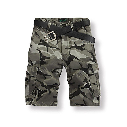 

Men's Hiking Shorts Hiking Cargo Shorts Tactical Shorts Ventilation Multi-Pockets Quick Dry Breathable Summer Camo / Camouflage Cotton Bottoms for Hunting Fishing Casual White Army Green Green XS S M