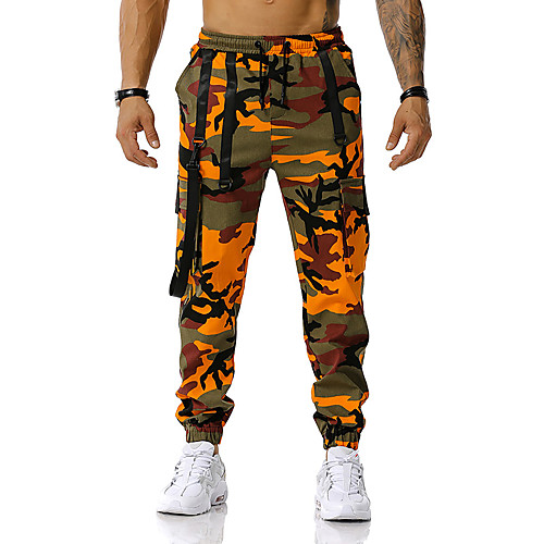 

Men's Hiking Pants Trousers Hiking Cargo Pants Camo Outdoor Loose Breathable Quick Dry Comfortable Multi-Pockets Bottoms Red Army Green Blue Orange Ivory Hunting Fishing Climbing S M L XL XXL