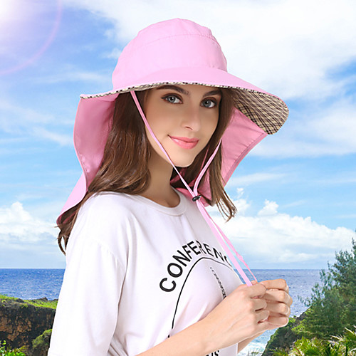 

Women's Men's Fisherman Hat Hiking Cap 1 PCS Outdoor Portable Sunscreen Quick Dry Breathable Hat Solid Color Polyester Army Green Pink Grey for Fishing Climbing Beach