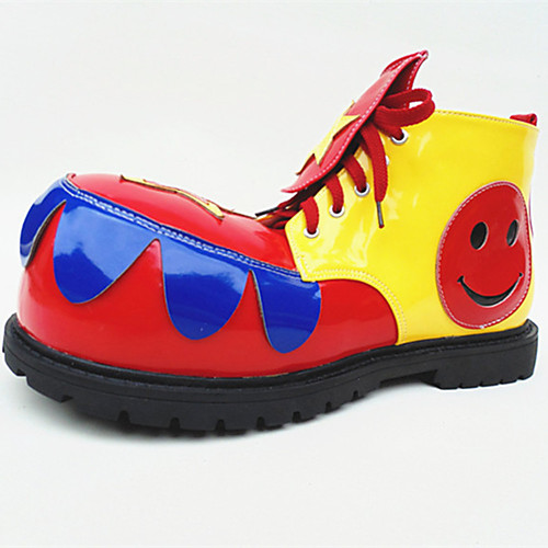 

Unisex Circus Shoes Funny & Reluctant Novelty Halloween PU Blue / Red Shoes