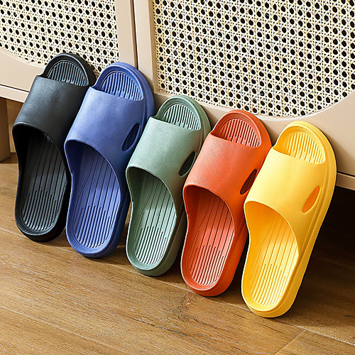 

slippers female summer home indoor wear non-slip mute deodorant couples bathroom bath soft bottom sandals and slippers for men