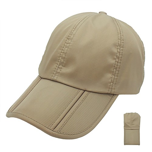 

Men's Fisherman Hat Hiking Cap 1 PCS Outdoor Portable Sunscreen Quick Dry Breathable Hat Solid Color Polyester White Black Red for Fishing Climbing Beach