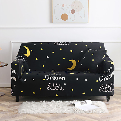 

Sofa Cover Stretch Slipcovers The Starry Sky Print Dustproof Super Soft Fabric Couch Cover Fit for 1to 4 Cushion Couch and L Shape Sofa (You will Get 1 Throw Pillow Case as free Gift)