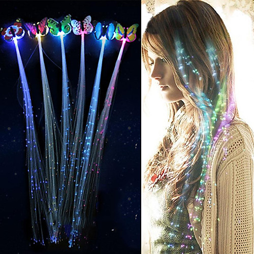 

3 pcs LED Flashing Hair Braid Glowing Luminescent Hairpin Novetly Hair Ornament Girls Led Toys New Year Party Christmas Gift
